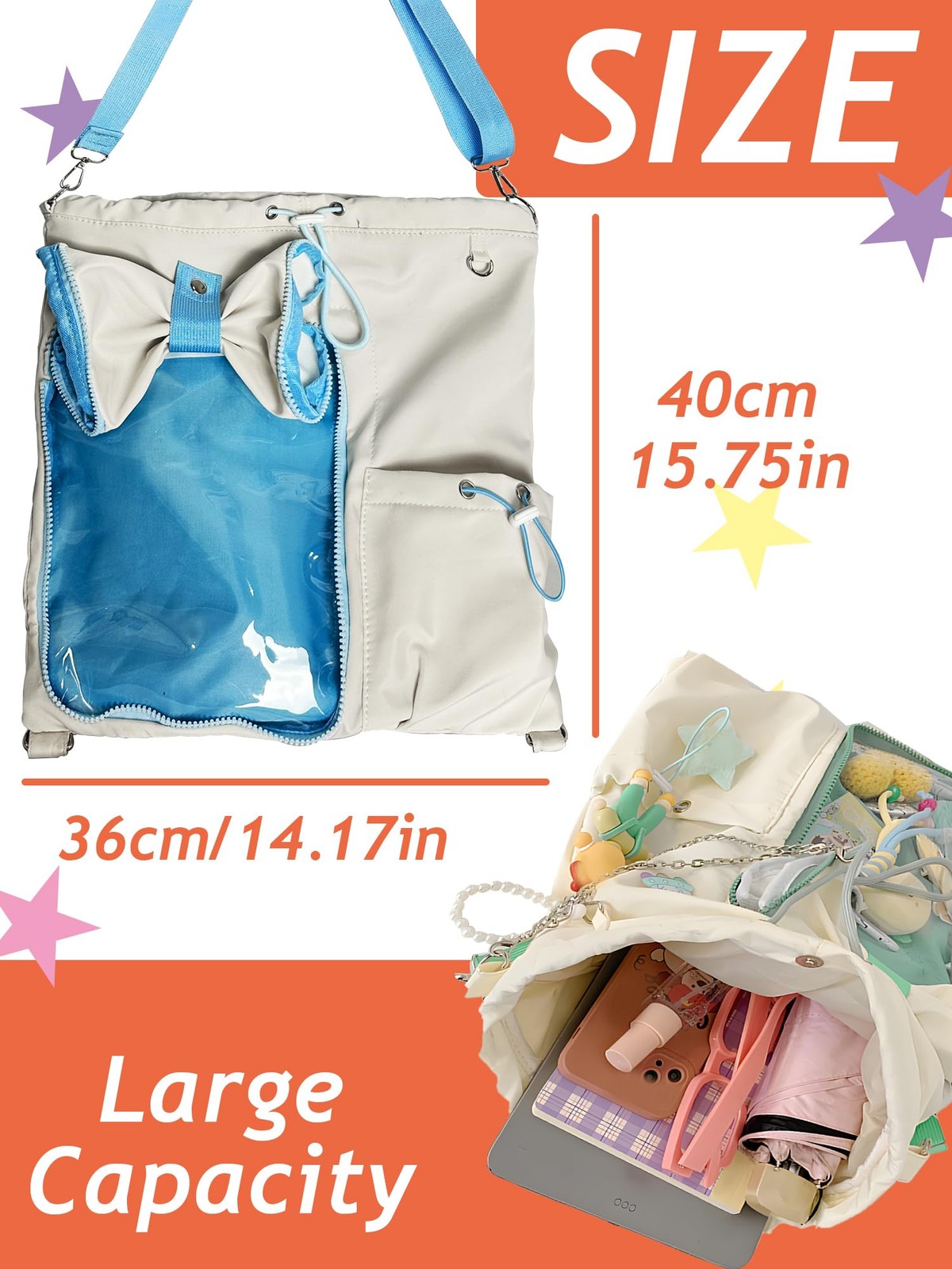 Drawstring Ita Backpack,String Gym Bag Sackpack Sandproof Beach Backpack for …