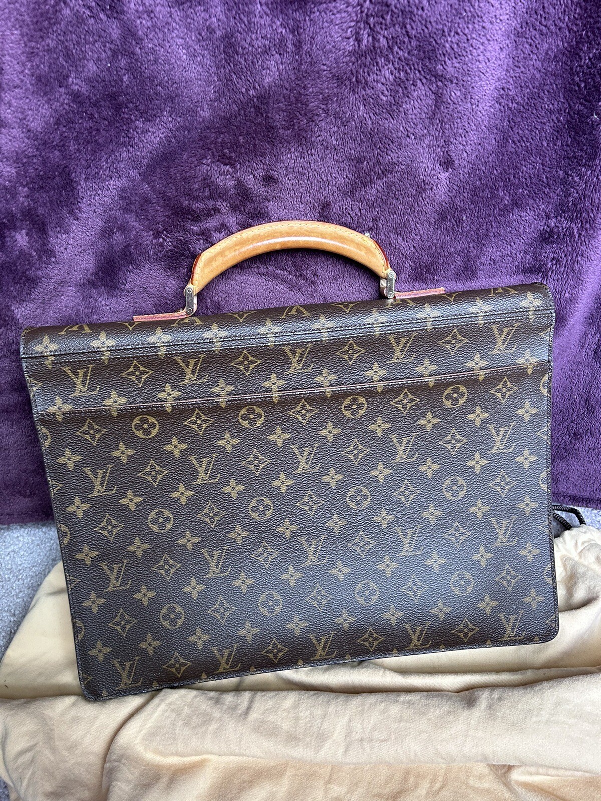 Louis Vuitton Robusto Briefcase Monogram Canvas Brown M53027 w/ Keys Authentic