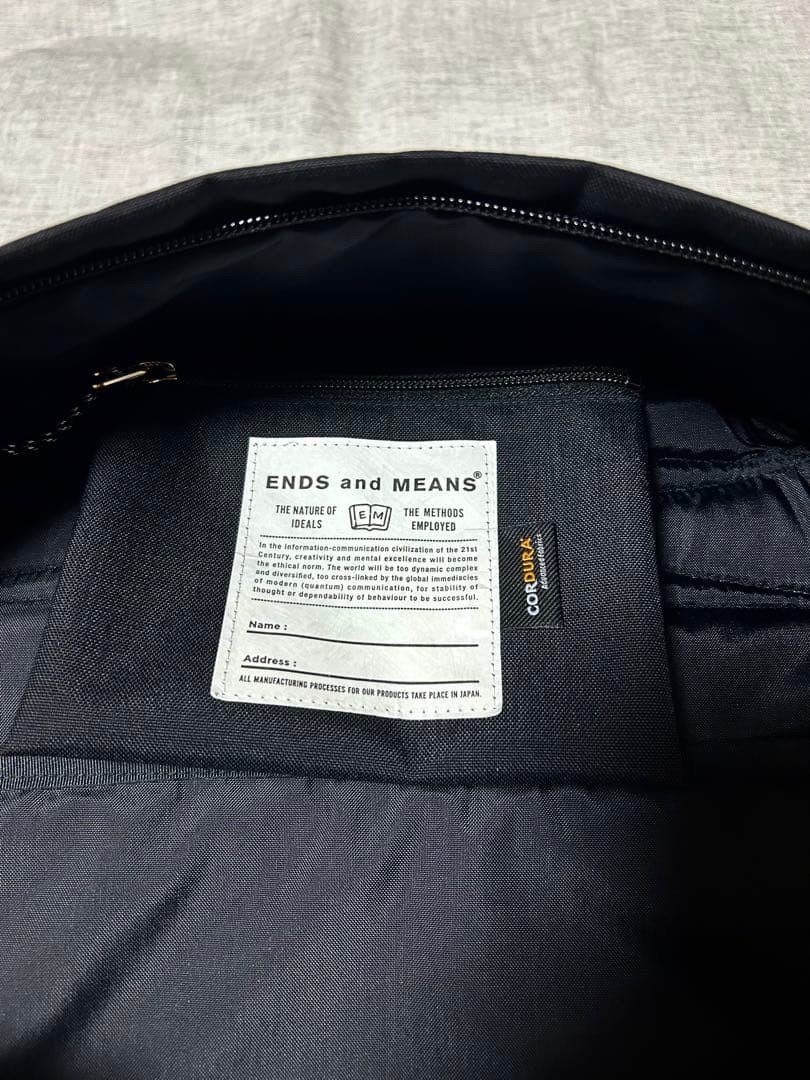 ENDS and MEANS Daytrip Backpack Black 45cm 35cm 15cm From Japan
