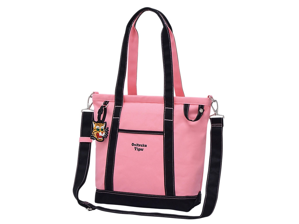 Onitsuka Tiger Small Canvas Tote Bag Pink Black 3183B233-700