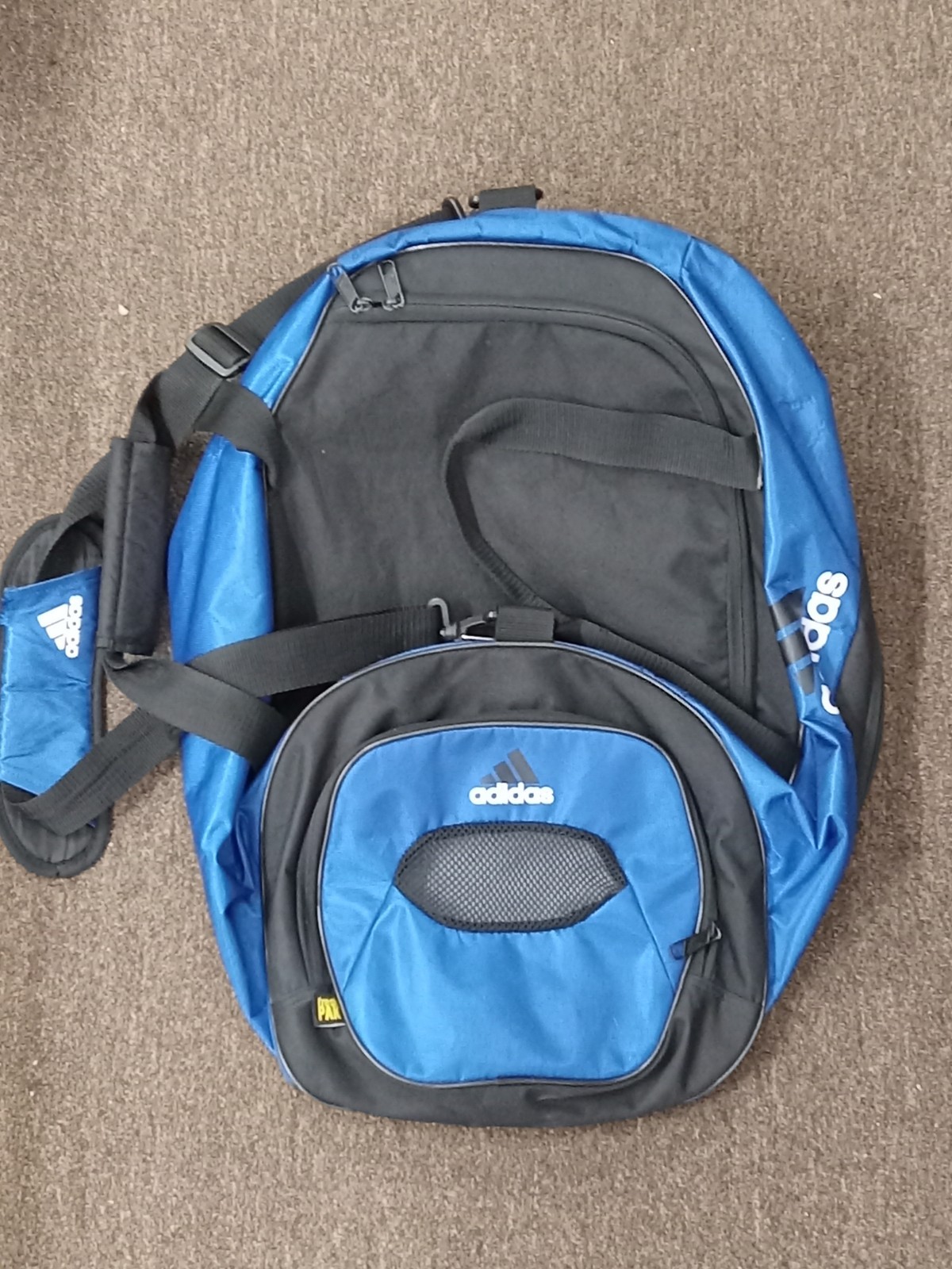 Adidas Blue Fresh pak Load Spring Backpack Book Bag Large School black/blue