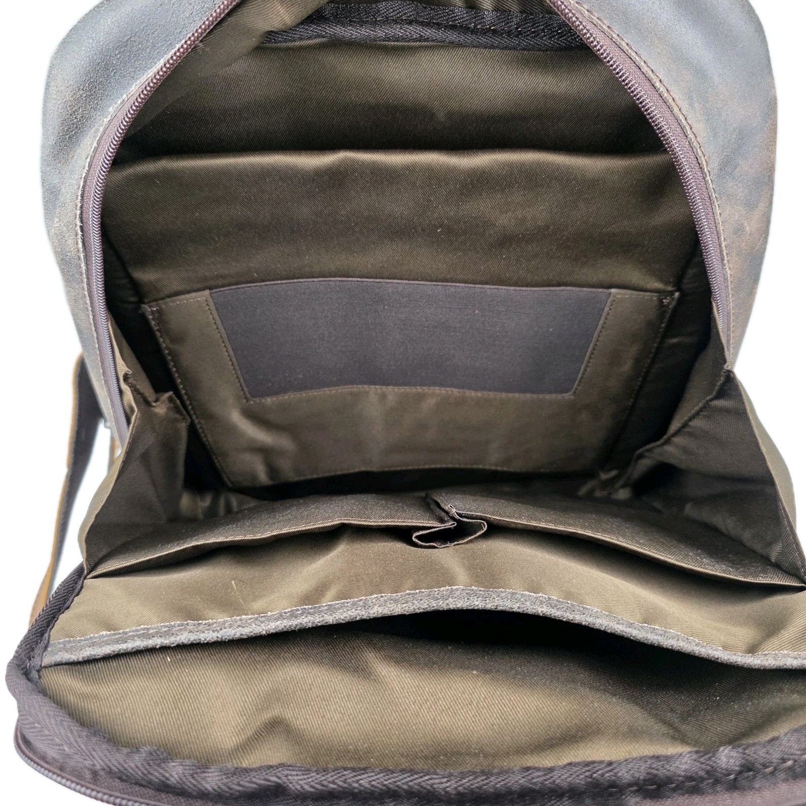 JACK GEORGES Dakota Laptop Backpack Distressed BUFFALO Leather RS516 (BROWN) New