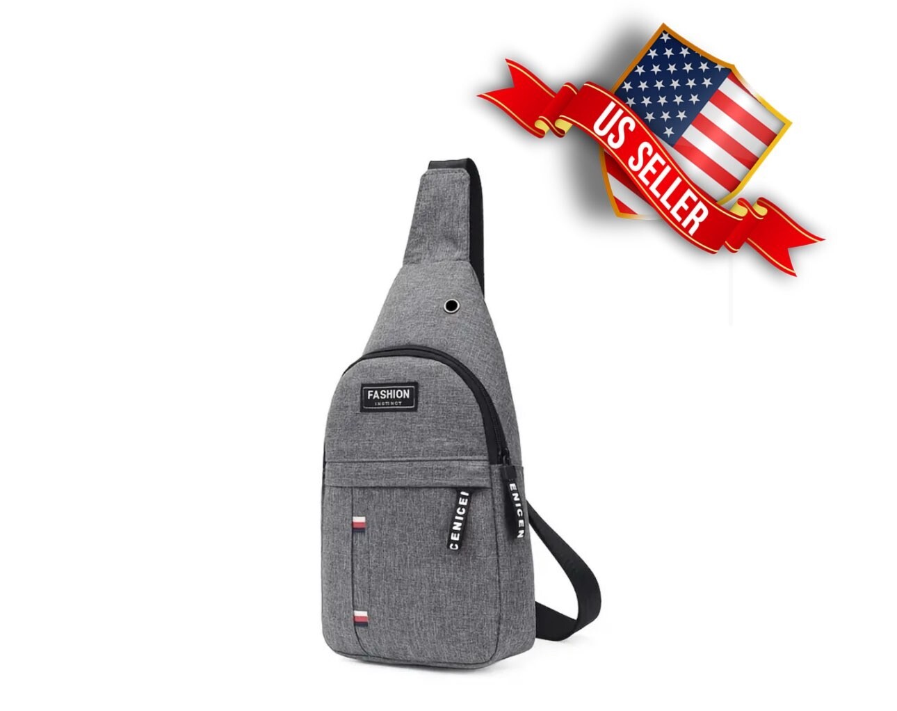 🔥 Nylon Crossbody Sling Bag/ Backpack Adjustable Strap▫️GRAY US Seller 🇺🇸!