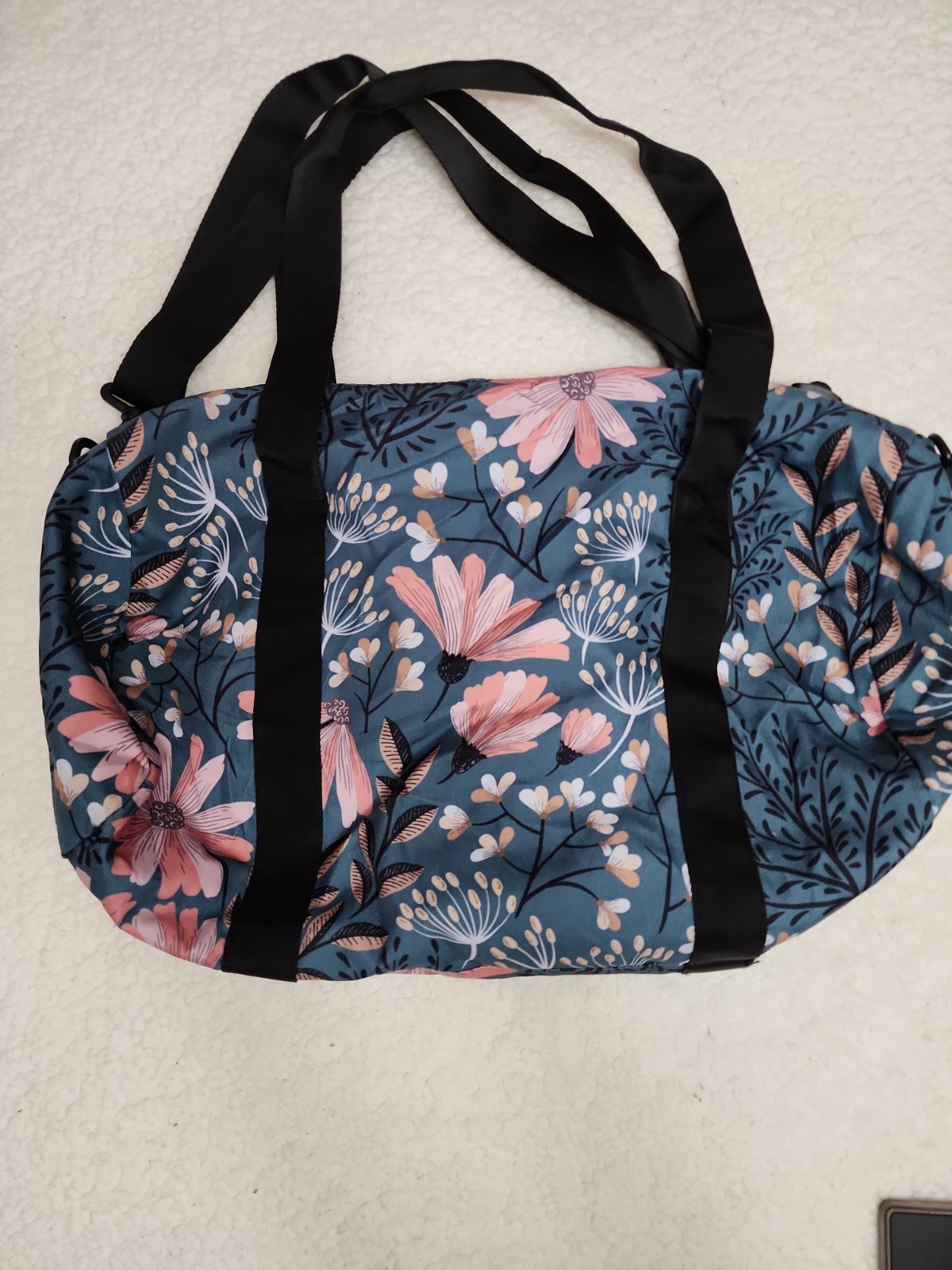 Jadyn B 19″ Barrel Women’s Duffel Bag Navy Floral RN146053 100% polyester China