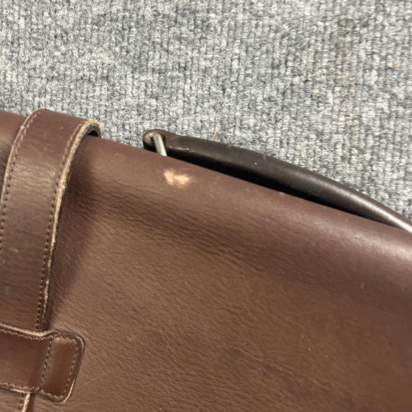 Coach Briefcase Bag Mens Large Brown Leather Push Lock Document Case G1S-5825