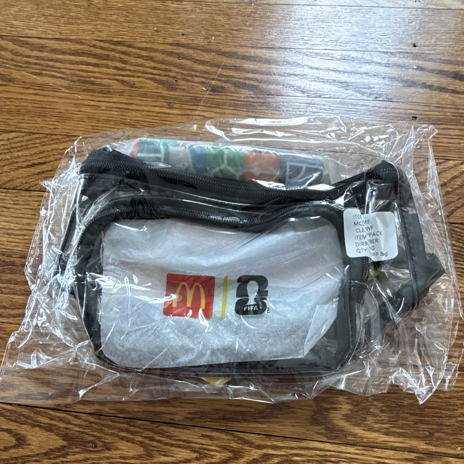 McDonald’s FIFA World Cup Clear Small Crossbody Hip Pack Zipper Adjustable