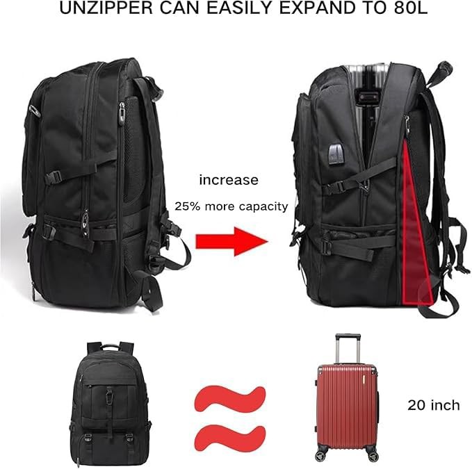 Travel laptop backpack, Extra Large 60L Traveling College Backpack,Large Capa…