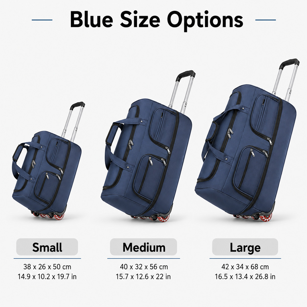 Large Expandable Travel Duffel Bag Rolling Luggage Carry On Tote