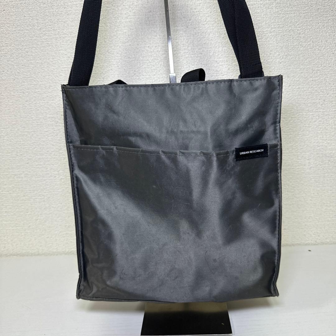 Urban Research 2WAY Shoulder Bag Tote Bag Gray Tech Type