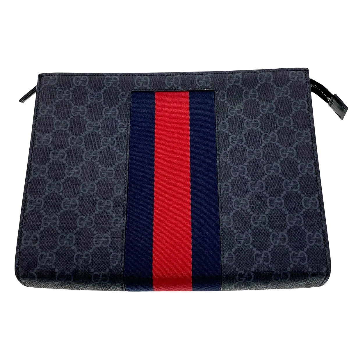 Gucci GG Supreme clutch bag 475316 black used