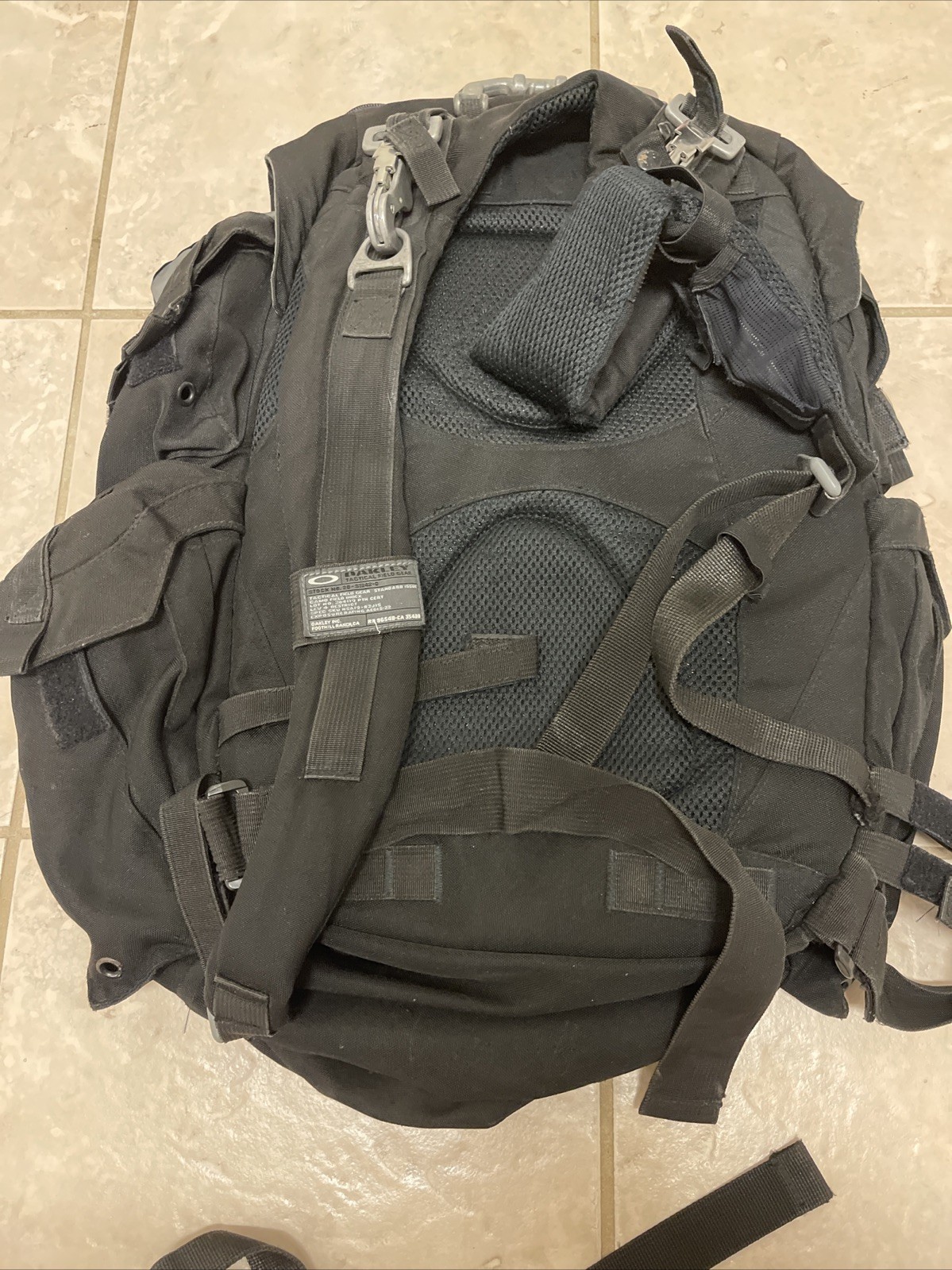 Oakley Mechanism Backpack Black Tactical Field Gear Standard Issue Vintage Read
