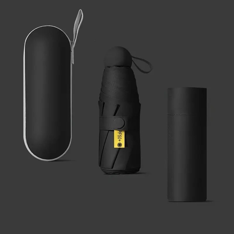 Clear Handbags With Side Bottle Pockets and 1pc Compact Mini Capsule Umbrella