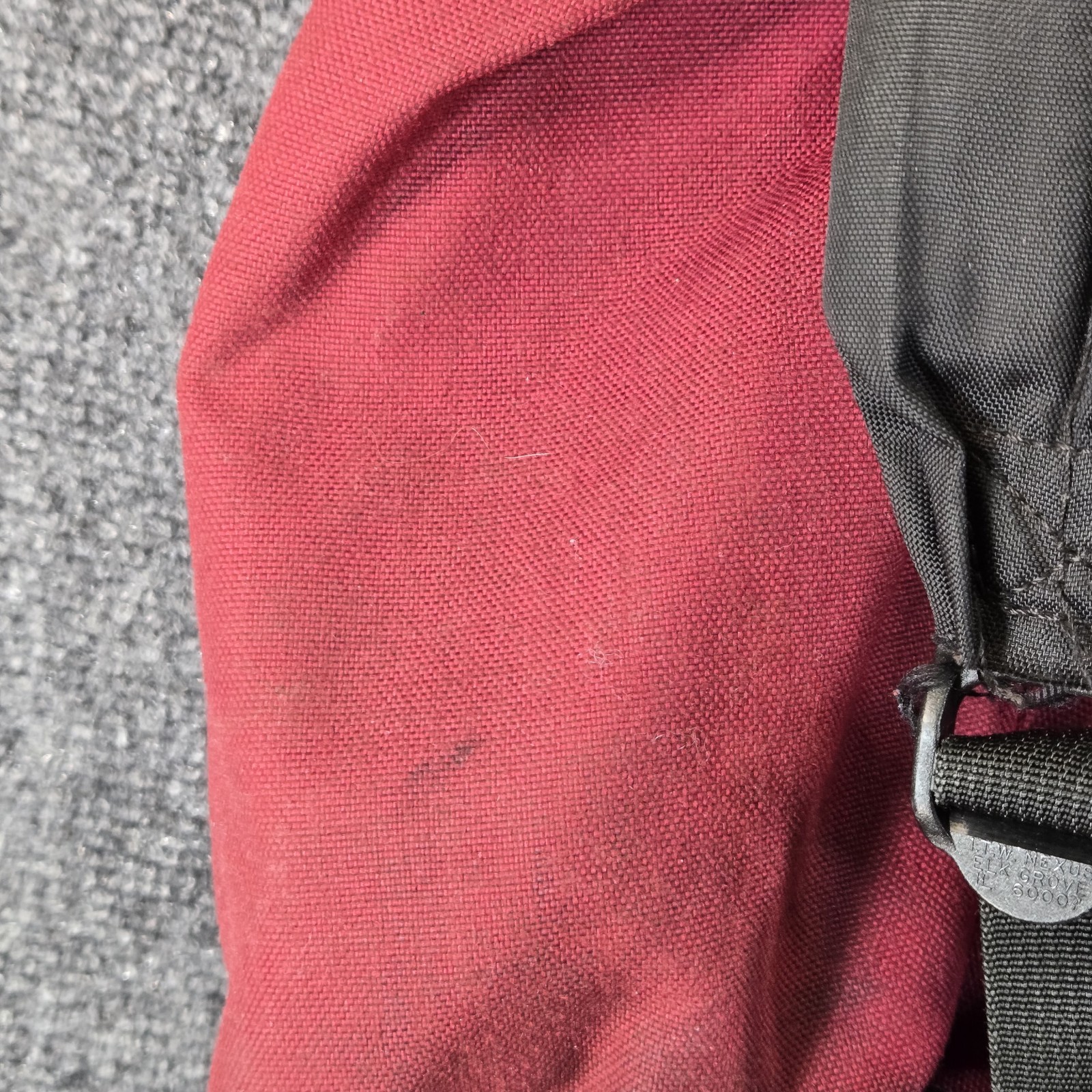 Vtg 90s JanSport Leather Bottom Backpack Hiking Pack Gorpcore Made in USA Maroon