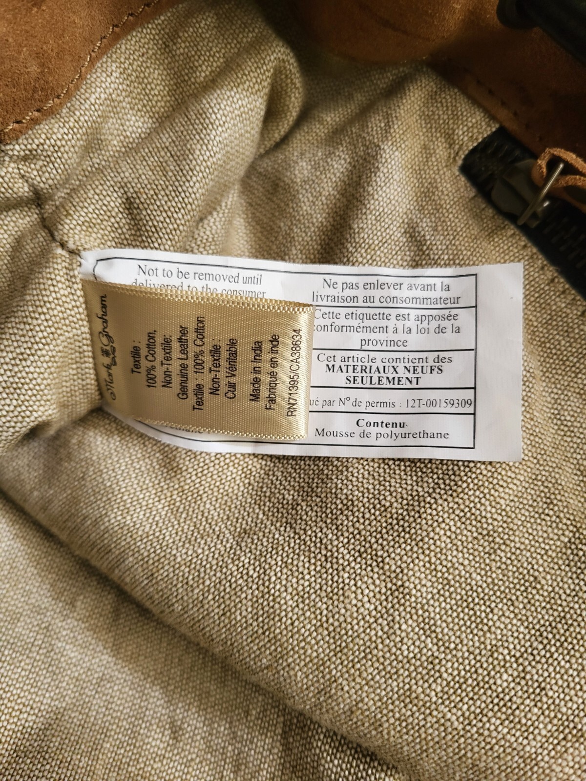 Mark &Graham Large Brown Suede Backpack. Condition Is Very Good.