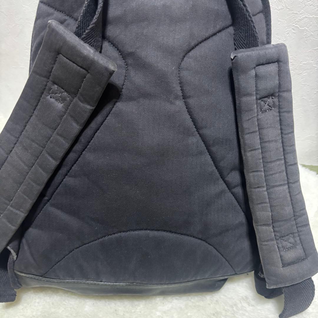 Diesel Men Vhtf Backpack Laptop Storage Denim Leather Black 45×30×9cm Luxury ITA