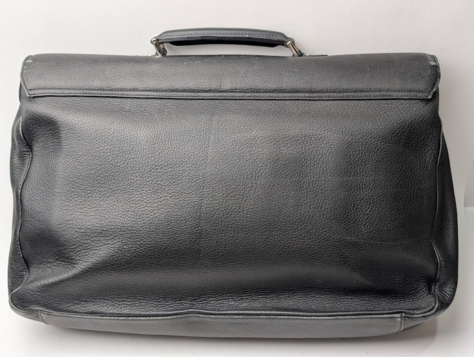 Authentic Versace Black Leather Briefcase Portfolio Business Document Bag NWT