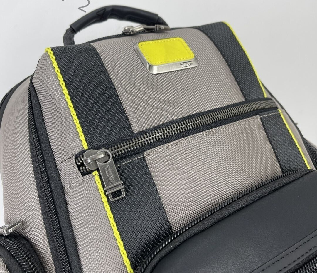TUMI ALPHA BRAVO Shepherd Deluxe Brief Pack Backpack Gray Yellow Outlet Products