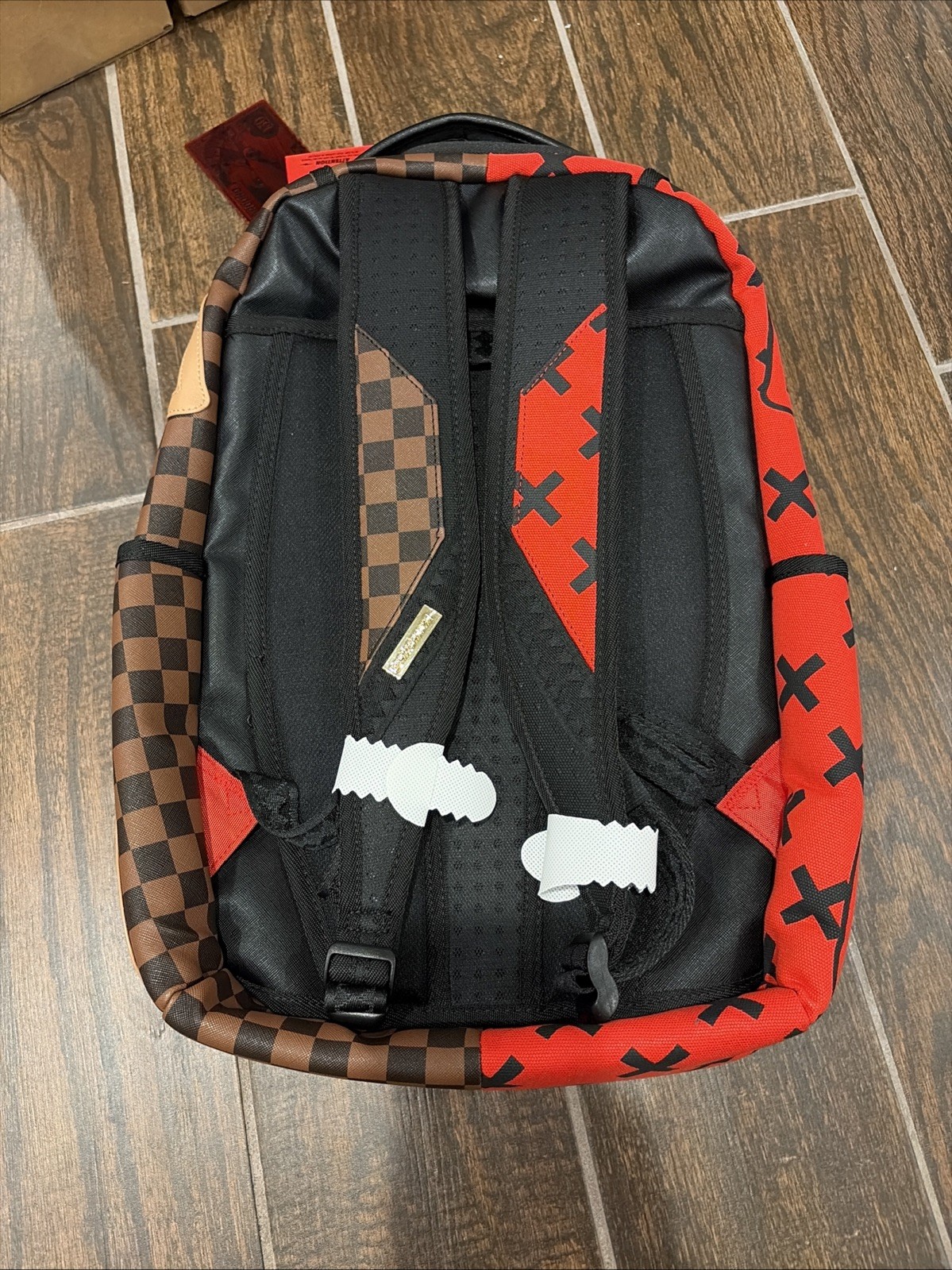 Sprayground DIVIDE & CONQUER Backpack Black Red Travel Bookbag School Bag