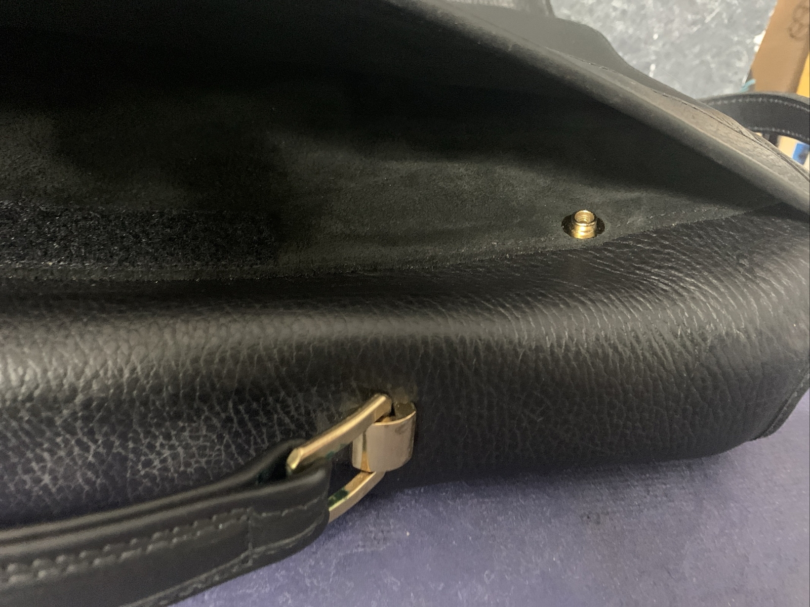 Mitchell USA Black Leather Luxury Messenger Bag And Wallet-2004 -Signed By Jerry