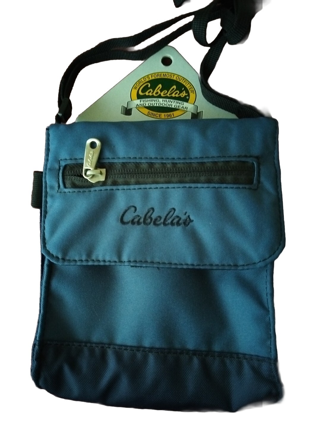 CABELA’ S NAVY Blue ZIPPERED POUCH FOR TRAVEL Fishing 6.5″