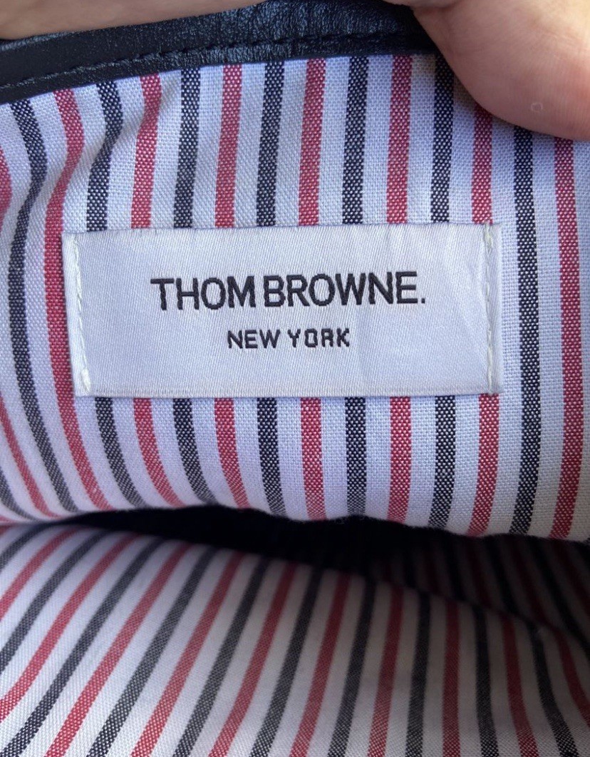 Thom Browne Pebble Grain Leather Tablet Clutch Bag