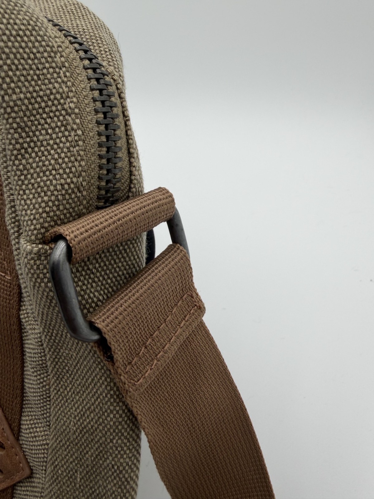 Buffalo David Bitton Crossbody Messenger Bag Canvas Brown 11x11x3 NWT