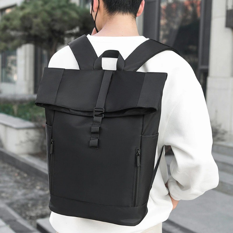 Men Business Backpack Large Capacity Waterproof Wear-resistant for Office Travel