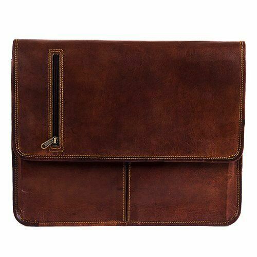 Men’s Genuine Leather Vintage Laptop Messenger Handmade Briefcase Bag Satchel