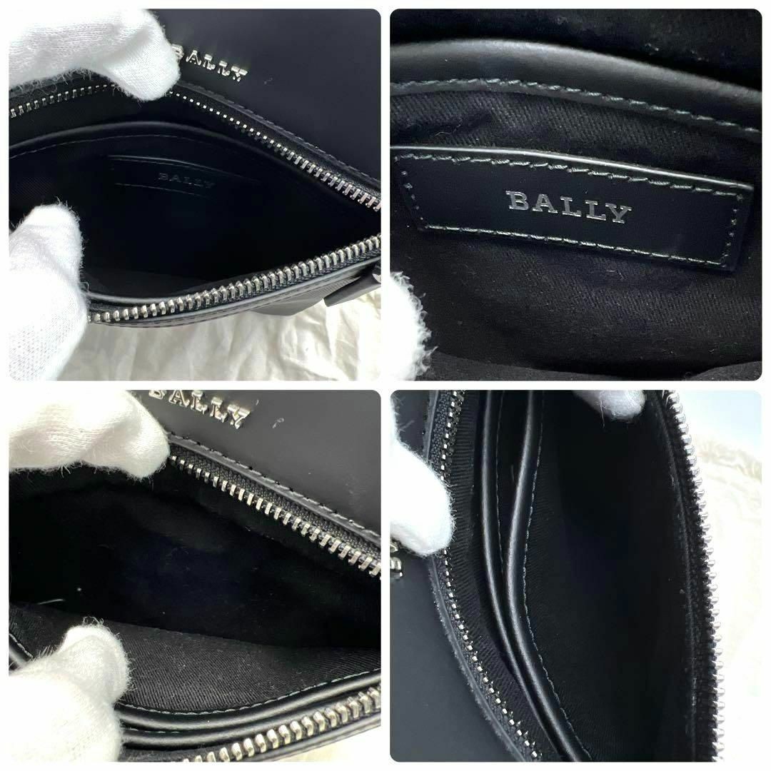 Bally Men’s Telford Crossbody Shoulder Bag Black Red Canvas Stripe 18x21x1cm