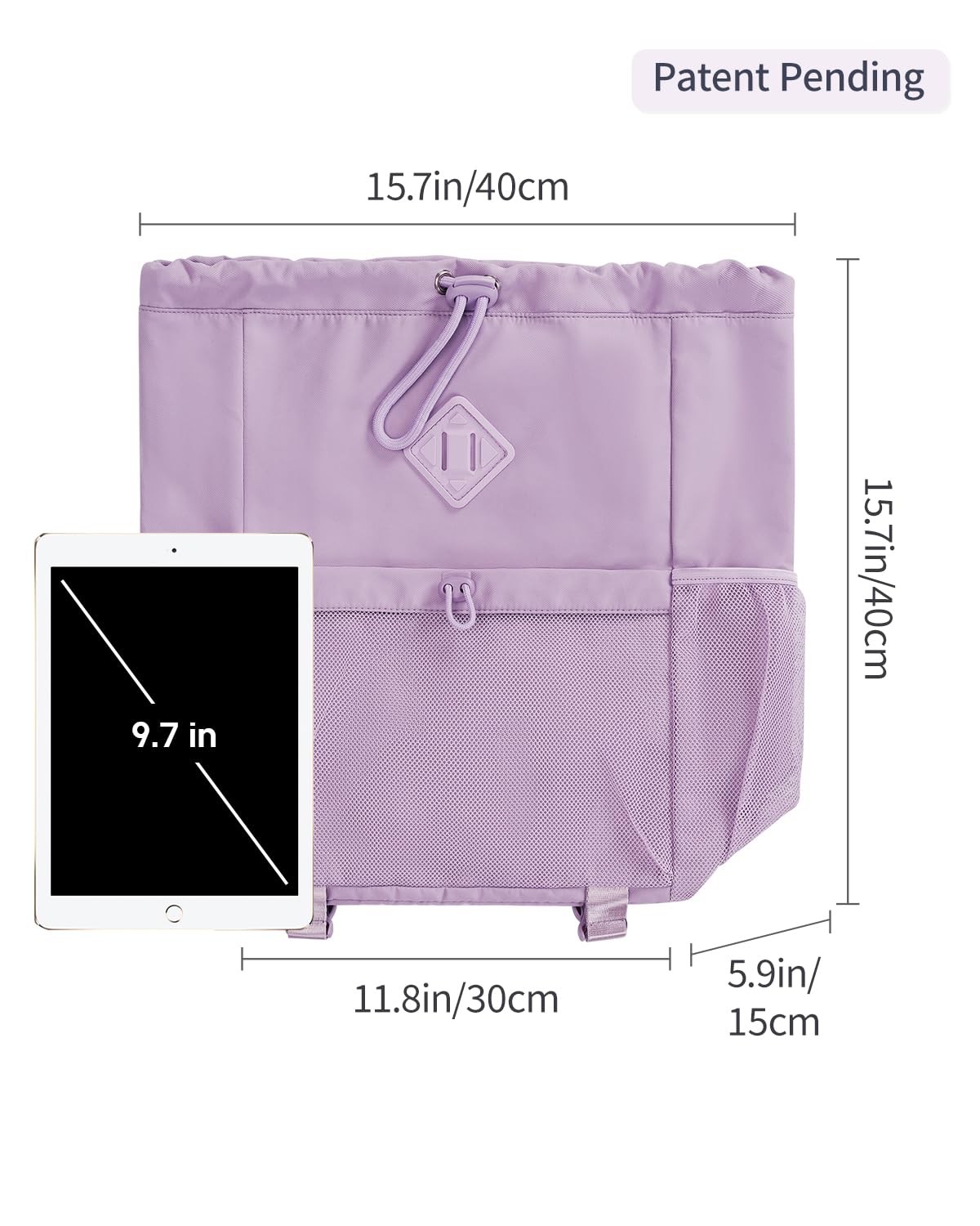 Drawstring Backpack for , Lightweight Gym Bag with Yoga Mat Strap, Water-Resi…