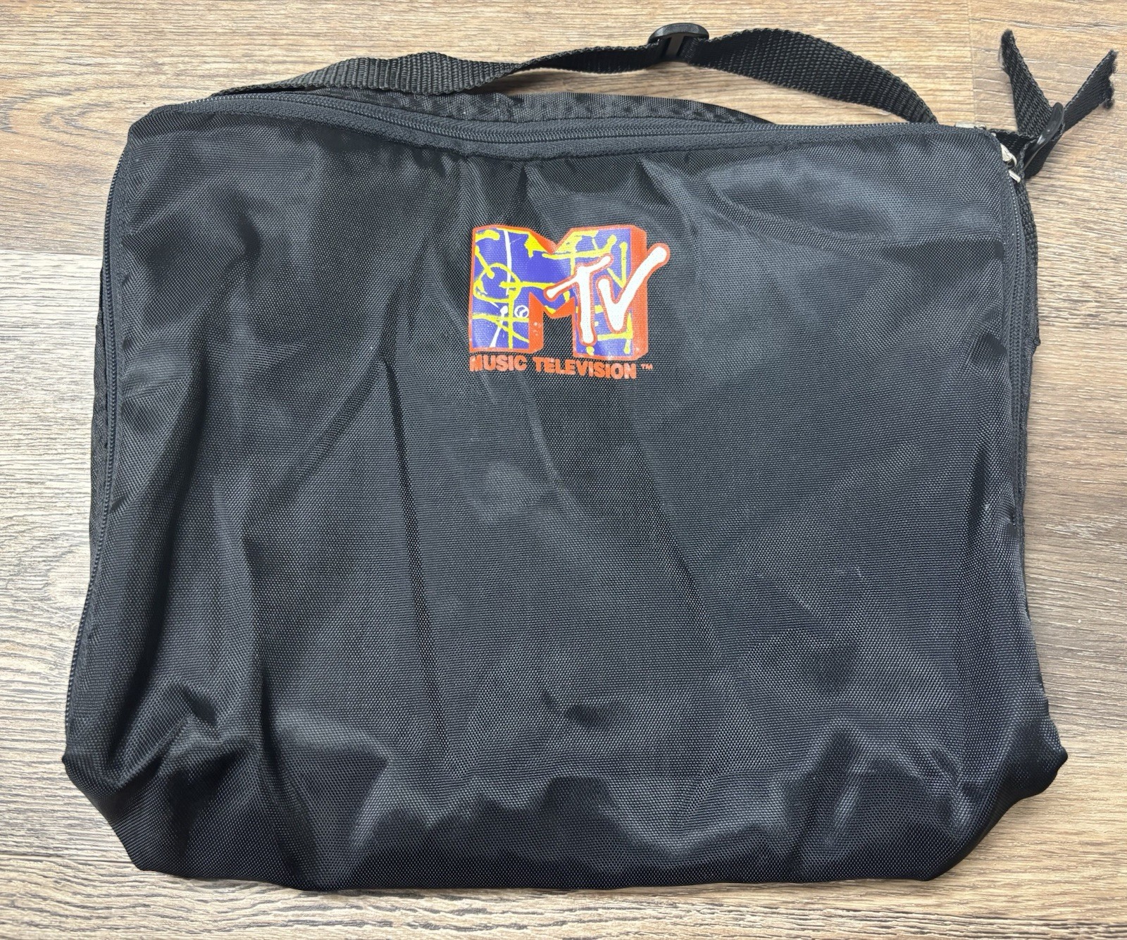 Rare Vintage MTV Music Television Shoulder Bag 90s Black