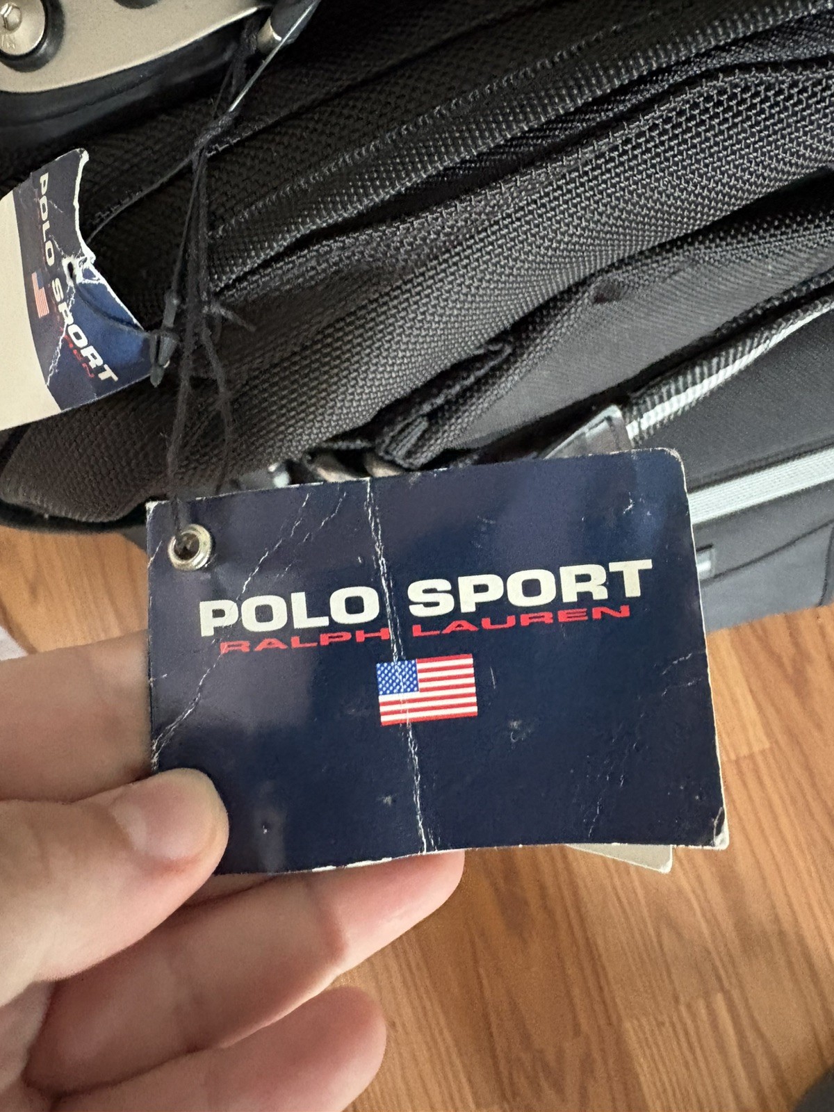 NEW Polo Sport Ralph Lauren Rolling Backpack Wheeled Carry On Travel Bag Black