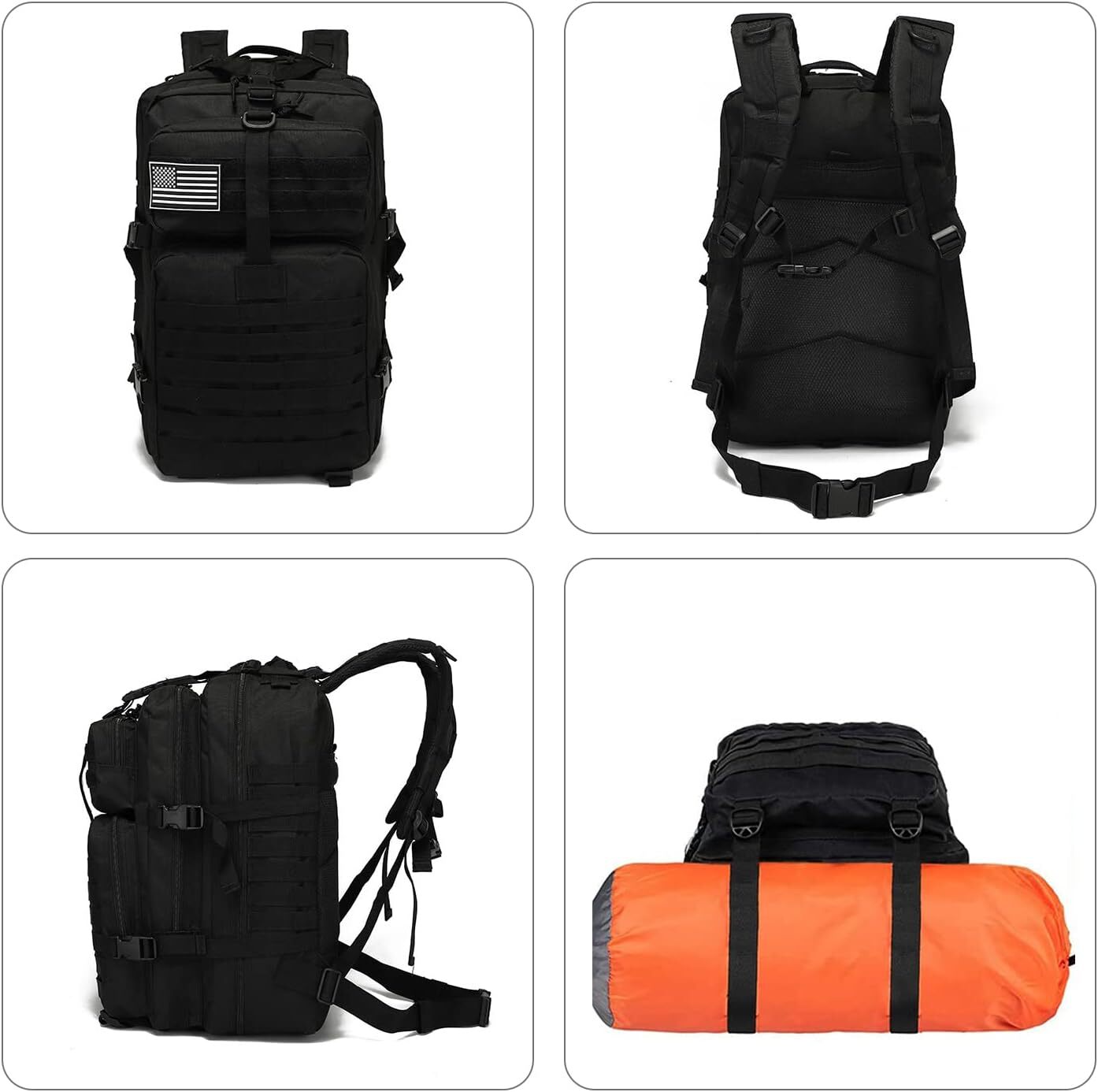 50L Large Tactical Military Backpack Waterproof Rucksack Hiking Laptop Backpack