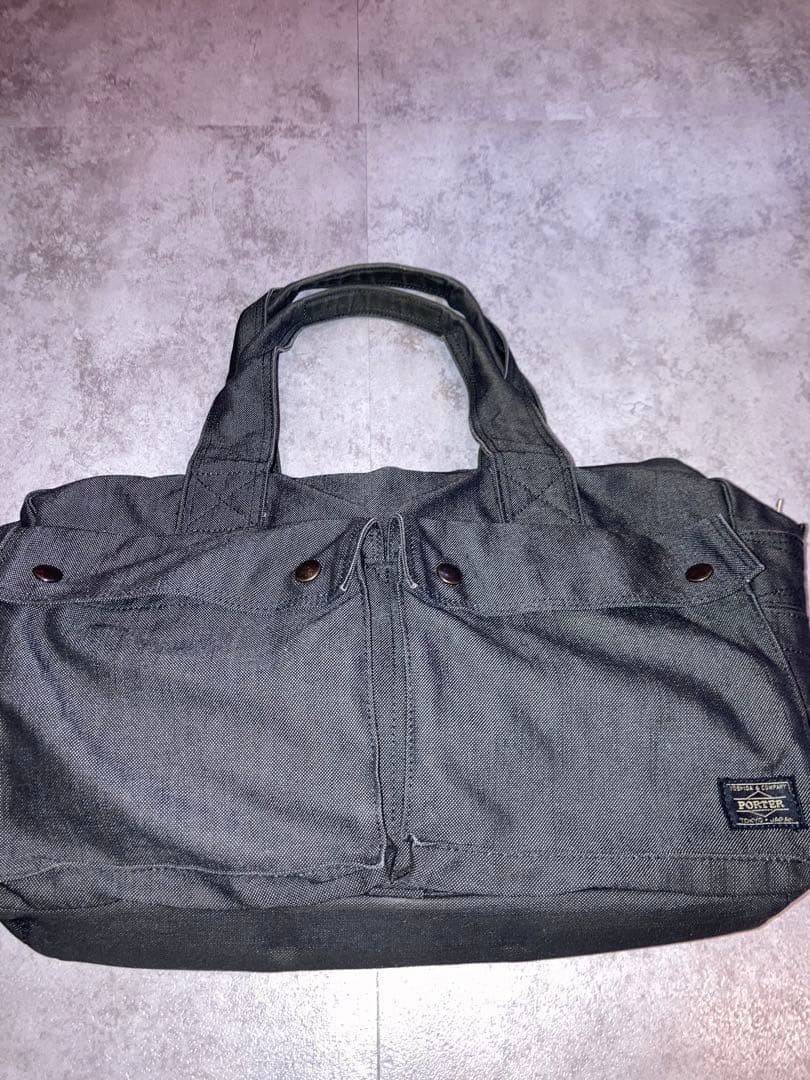 PORTER YOSHIDA SMOKY Boston Tote Bag Black Japan Authentic