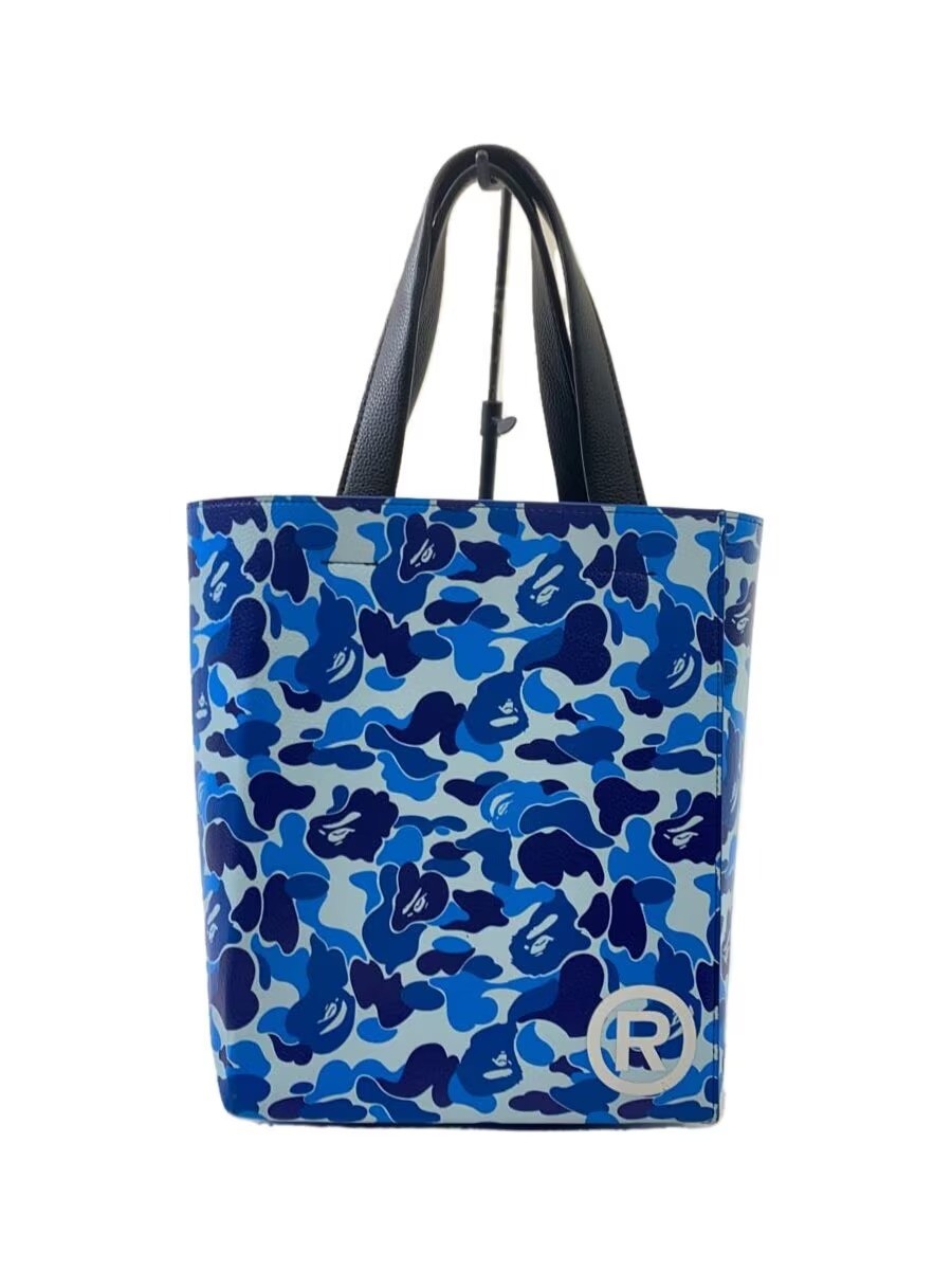 A BATHING APE Tote Bag Polyester Multicolor Camouflage Depth 10cm Height 25.5cm