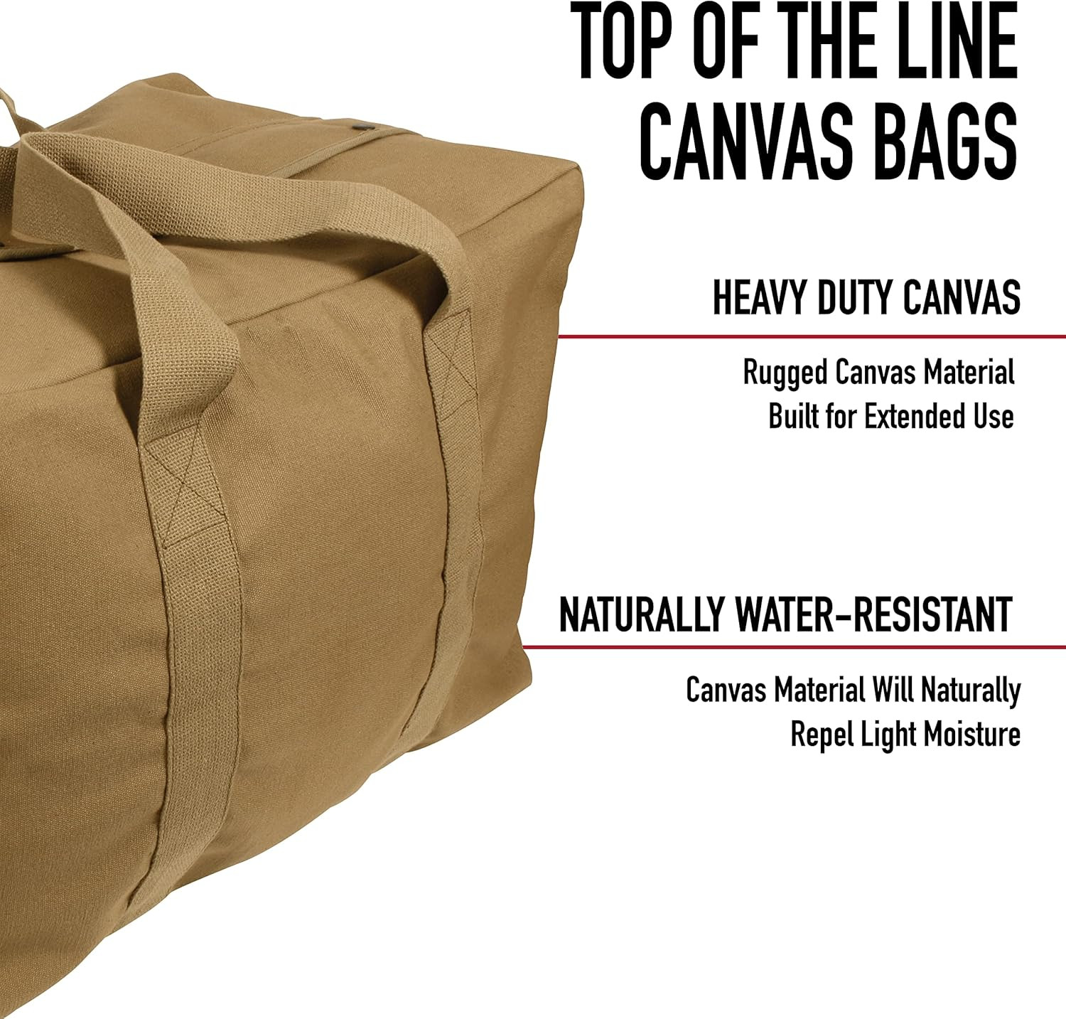 Canvas Parachute Cargo Bag – Extra Large Travel Duffle Bag with 75L Capacity