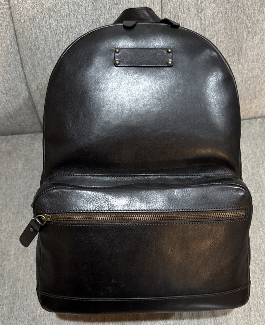 Bosca Dolce Crosby Backpack Black Italian Leather Laptop Bag Travel Work