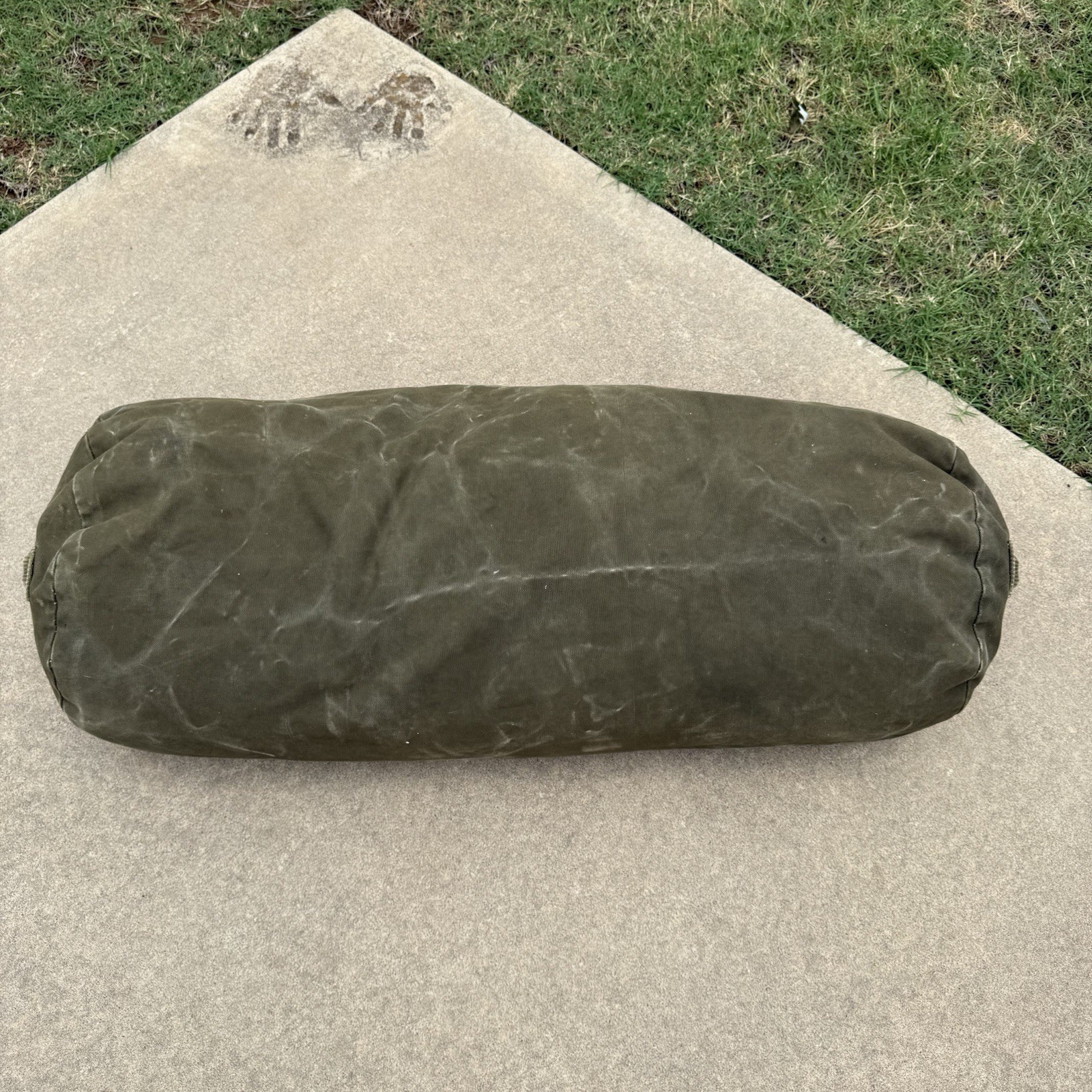 Large Duffle Bag Heavy Duty Cotton Canvas Military Army 36” 3 Handles Distressed