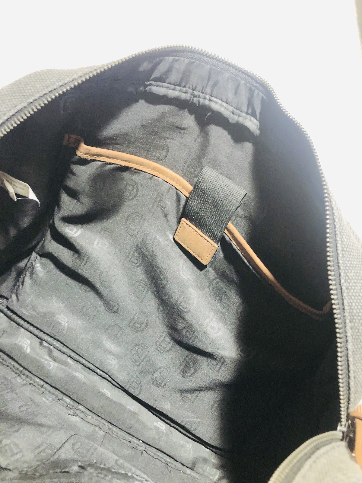 Buffalo David Bitton Messenger Laptop Tote Bag Canvas Leather Gray & Brown