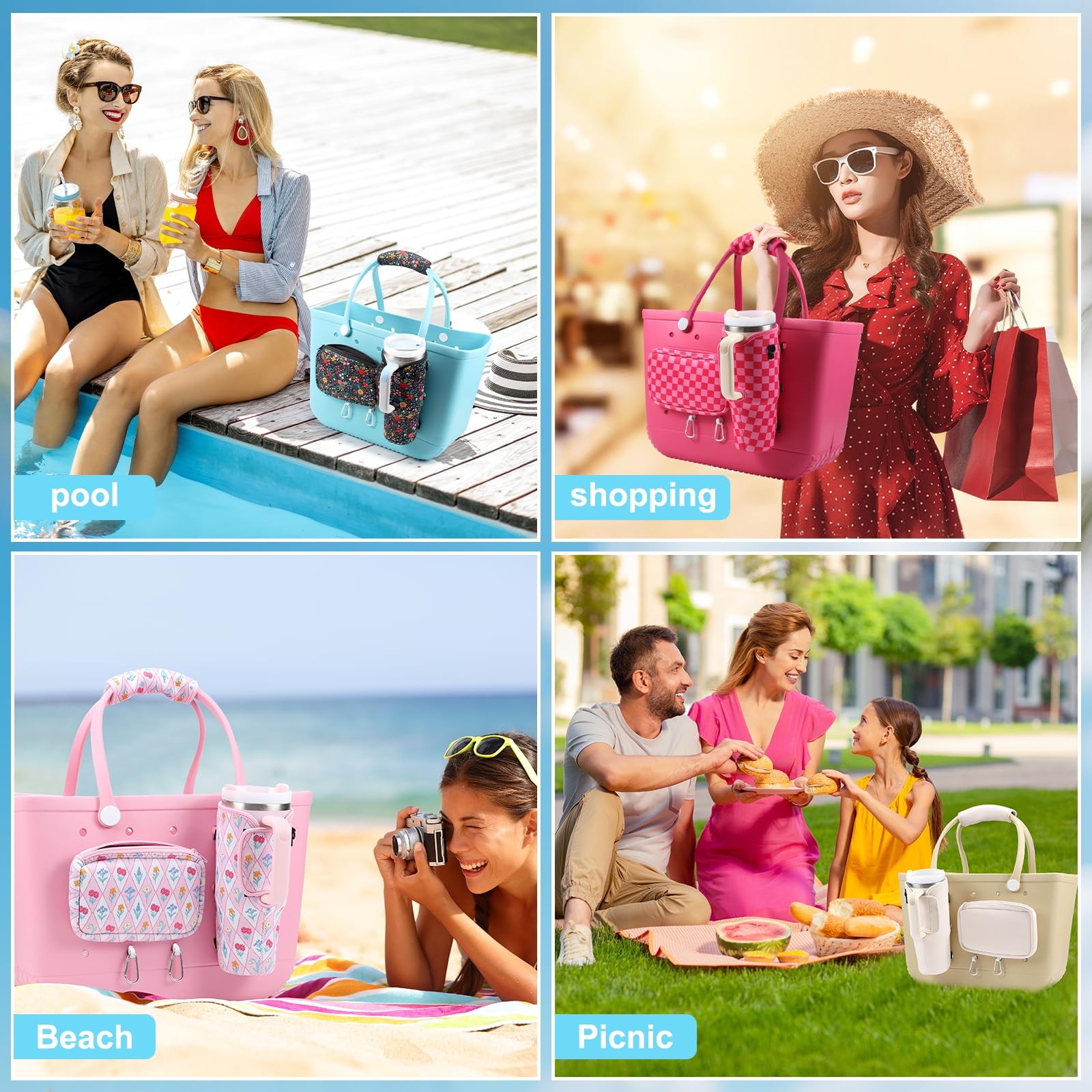 5PCS Organizer Holder for Bogg Bag, Accessories Bags, Garden Picnic