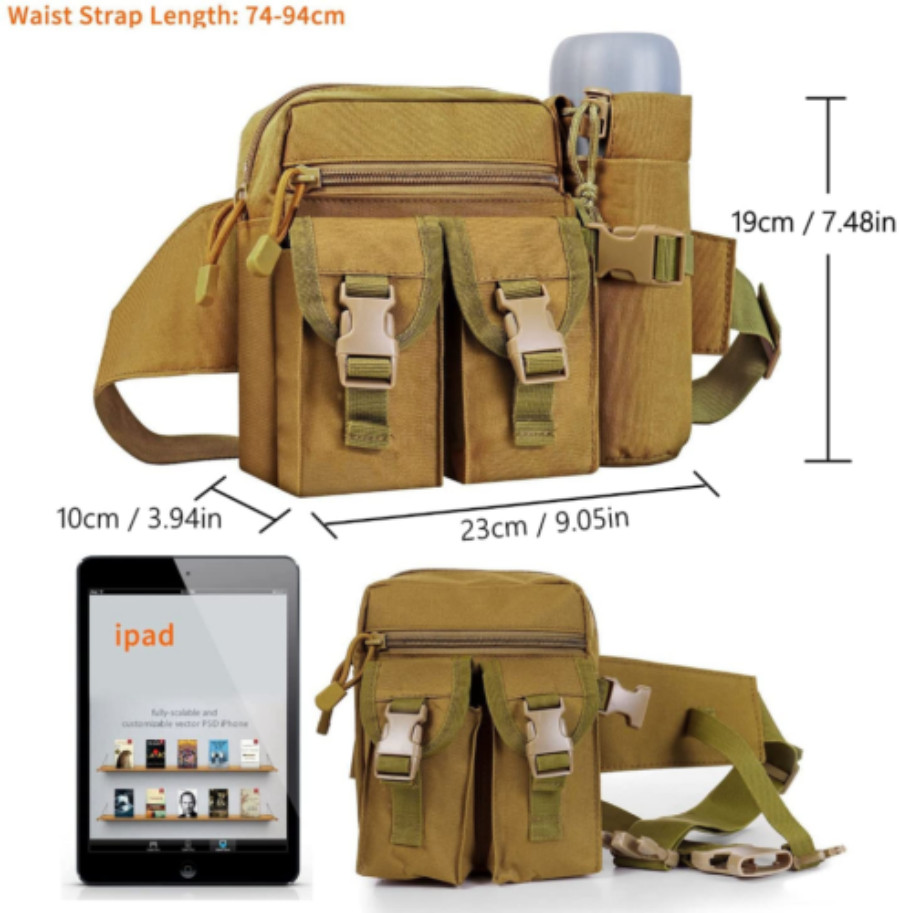 Utility Tactical Waist Fanny Pack Pouch Military Camping Hiking Belt Bag Outdoor