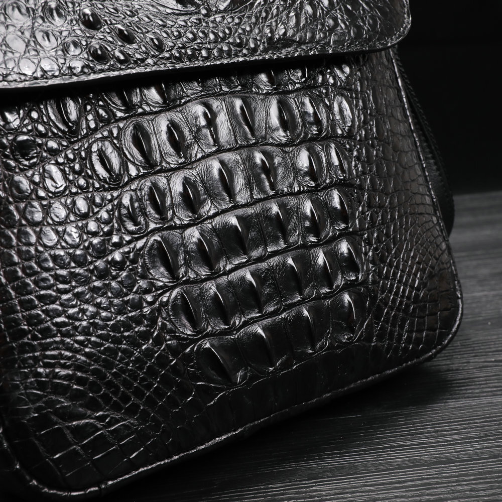 Handcrafted Genuine Croco Horn Back Skin Sling Shoulder Bag Crossbody Bags