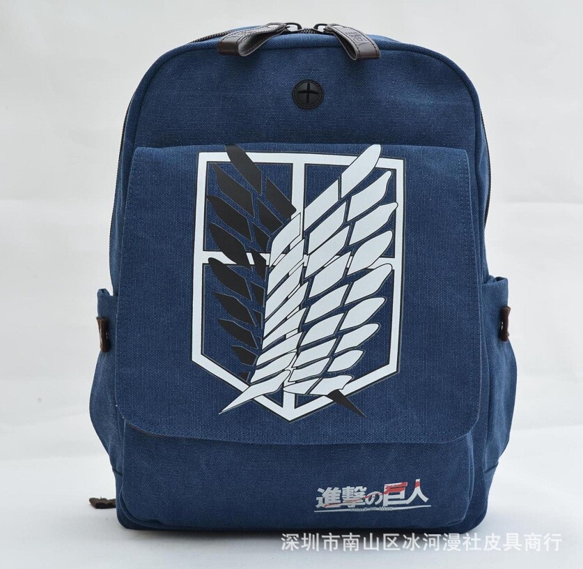Anime Attack On Titan Backpack Schoolbag Shoulders Bag Outdoor Student Gift New