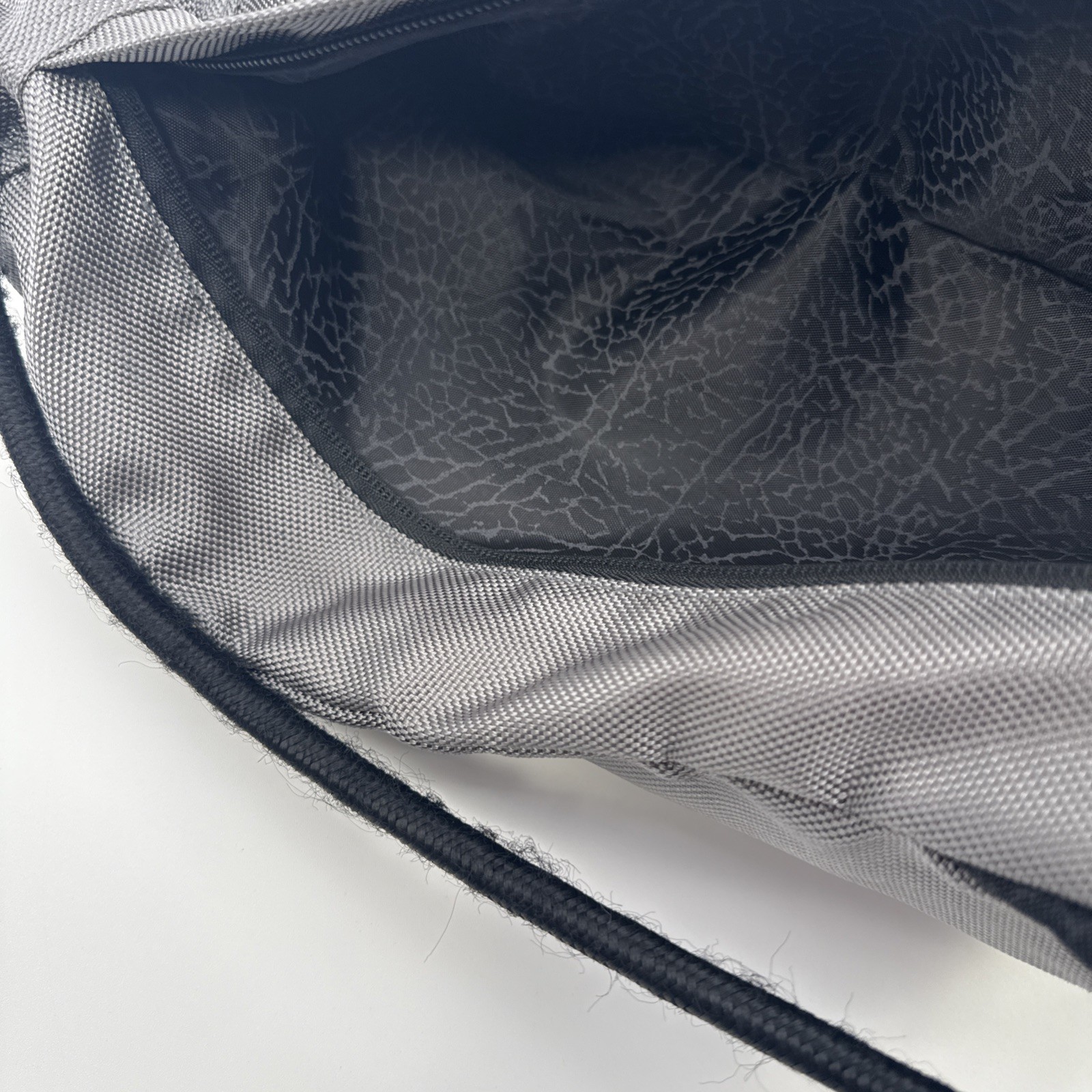 Nike Jordan Jumpman Drawstring Bag Pouch Gray Black Elephant Print Equipment Bag