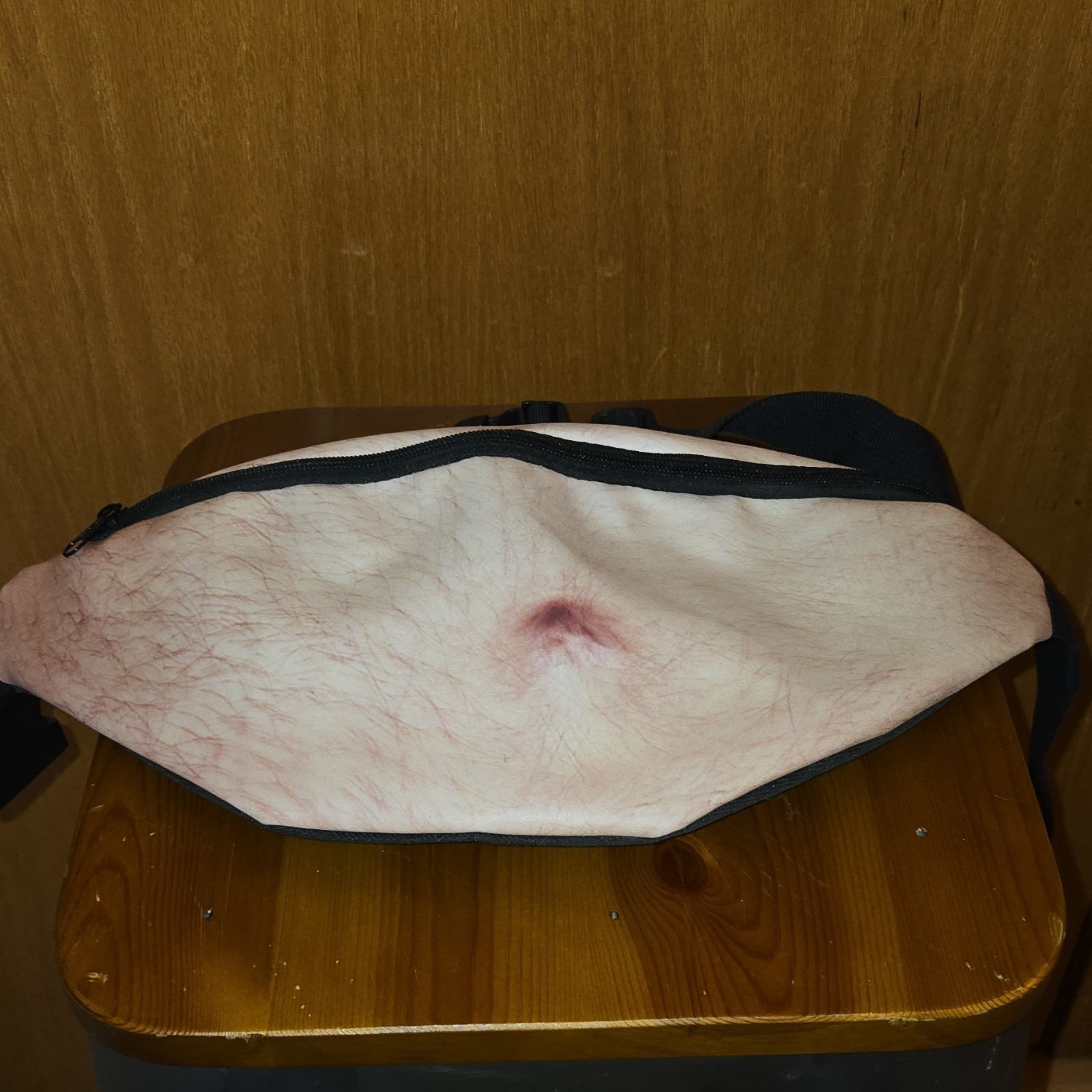 Funny Novelty Print Fanny Pack with Adjustable Strap and Zip Closure for Men