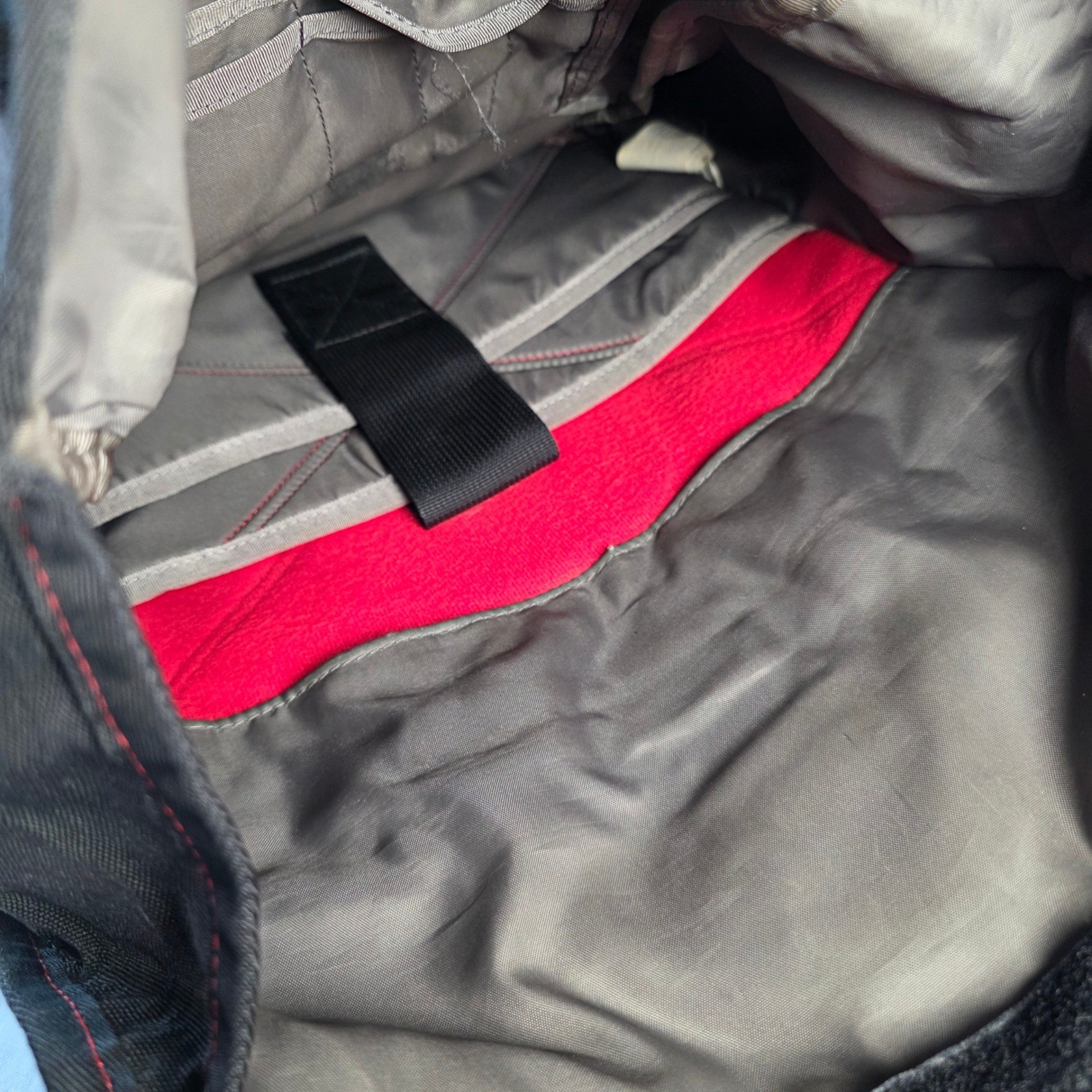Timbuk2 San Francisco Spire Laptop Backpack Black Red Trim Roll Top Commuter Bag