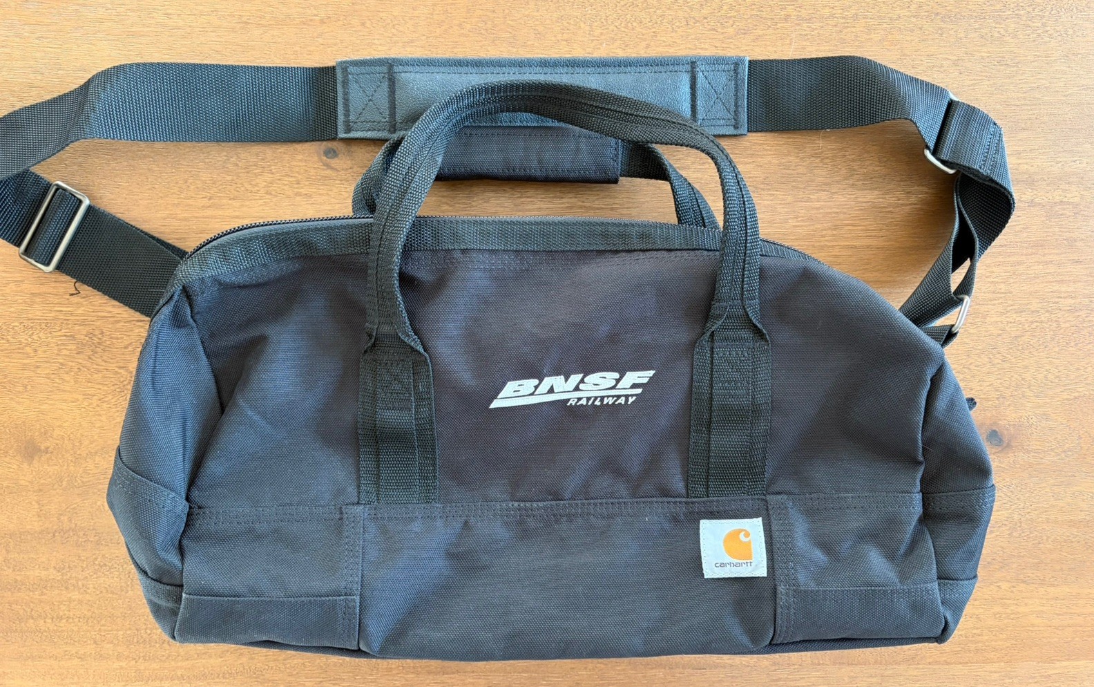 Carhartt Legacy BNSF Canvas Duffle Bag Black Tool Travel Shoulder Strap