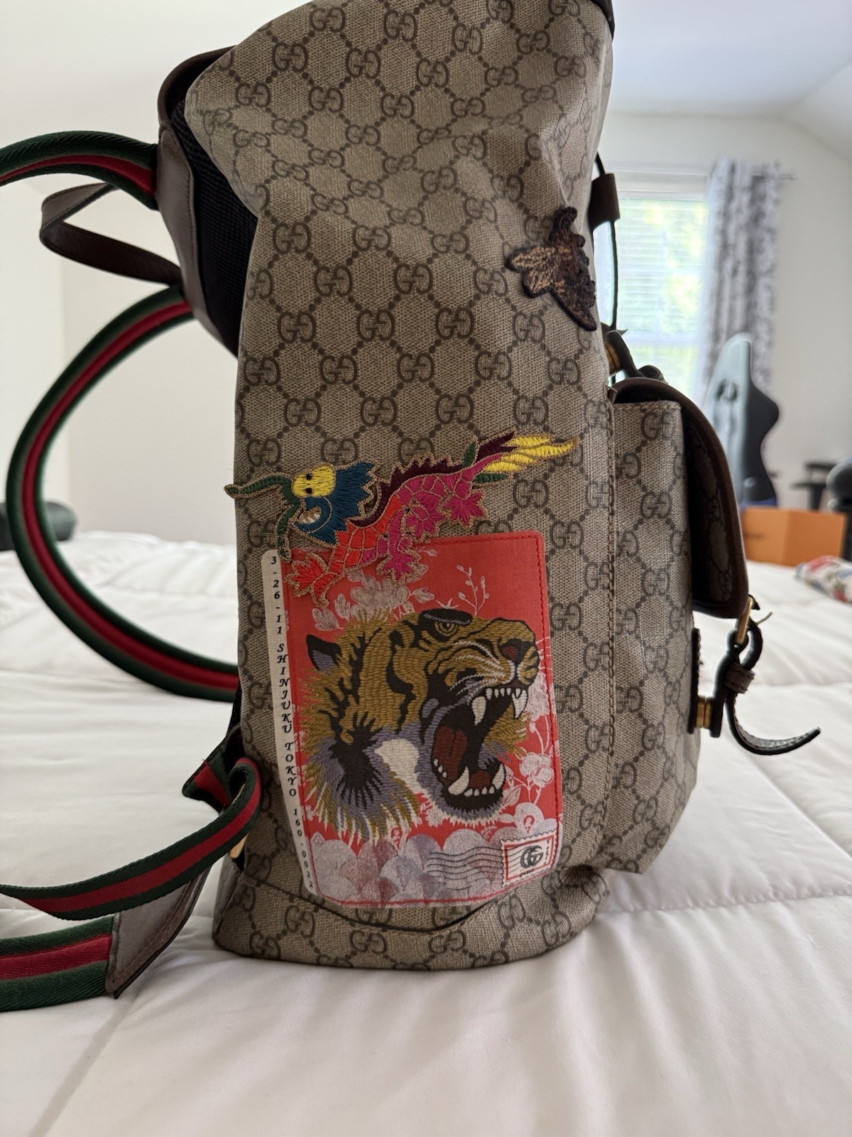 Gucci Dragon Backpack GG Supreme 2018