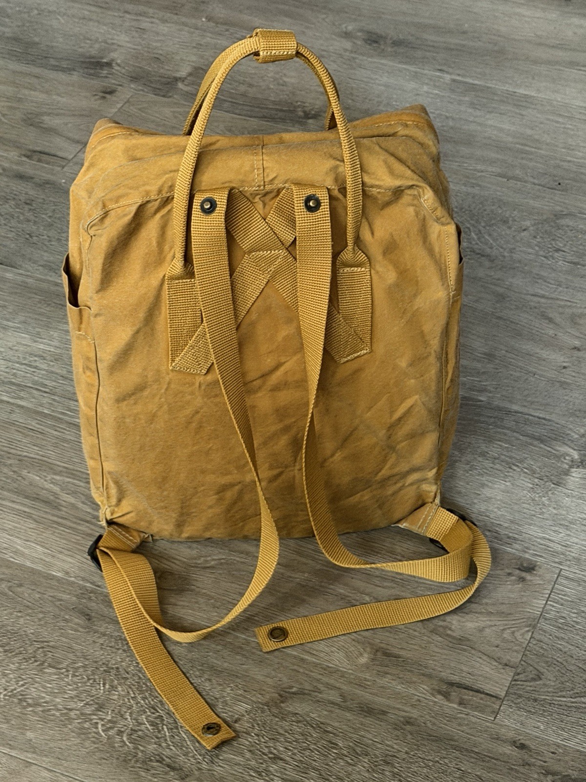 Fjallraven Backback Kanken Yellow School Outdoors Handles Pockets 23510