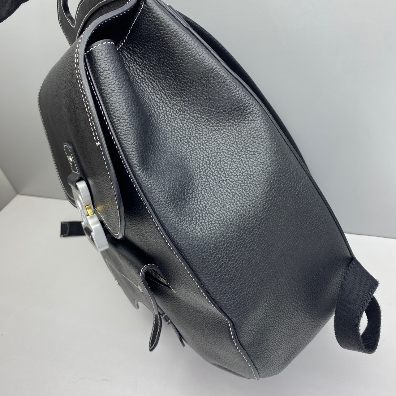 Dior Pre-Owned Authentic Gallop Black Leather Backpack 40x28x12cm